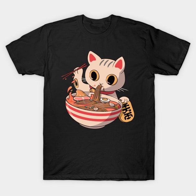 Kawaii Japanese Anime Soup Bowl Otaku Japan Fan Cat Ramen T-Shirt by jodotodesign